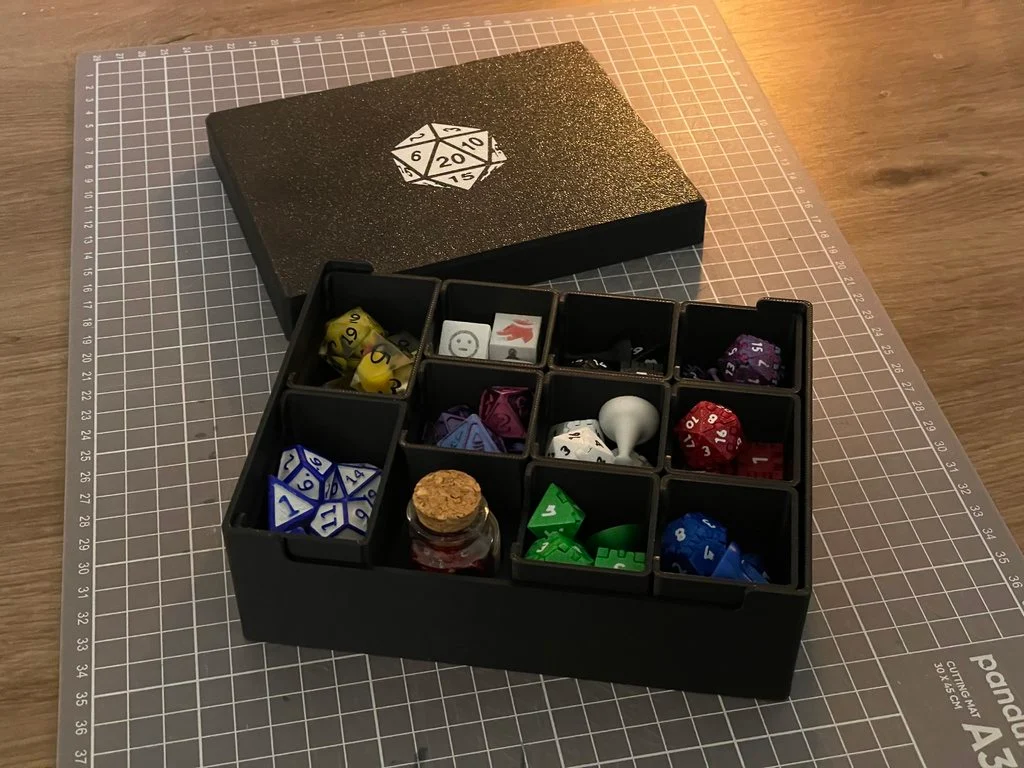 TTRPG Dice organizing box