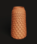 Dragon Scale Vase | Decorative Art Nouveau Planter